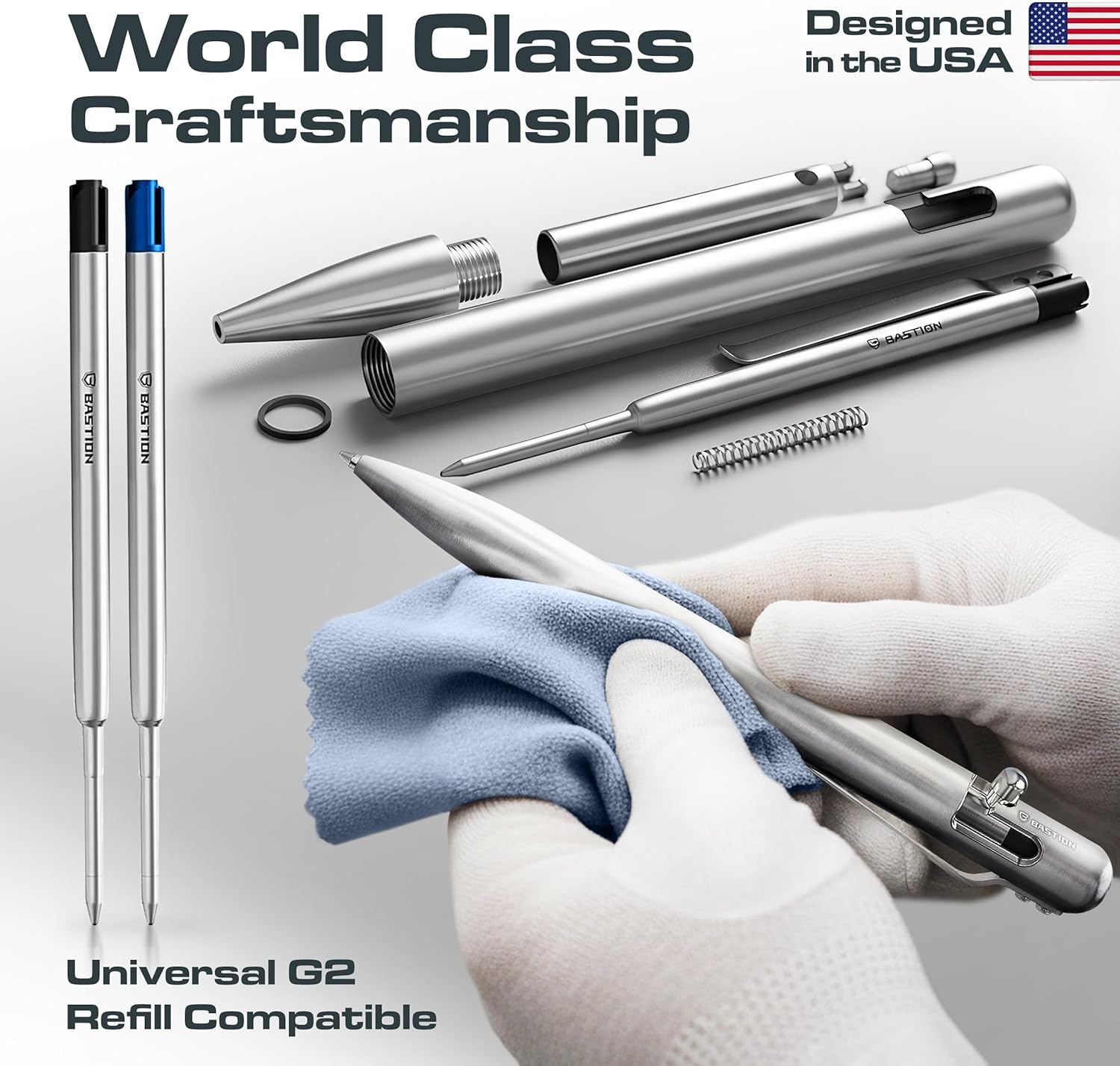 Titanium pen machined craftsmanship